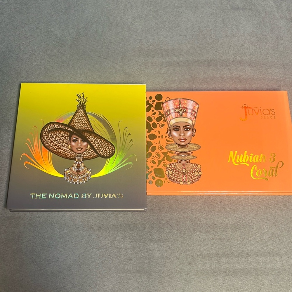 New Juvia’s place eyeshadow palettes. Nomad and Nubian 3 Coral.